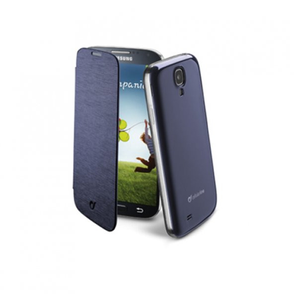 Samsung Galaxy S4 Cellular Line Flip Book Kılıf Mavi - BACKBOOKGALAXYS4B (Outlet) ürün görseli 1