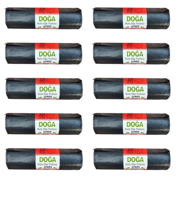 Ecoplast Battal Boy Çöp Torbası Poşeti - 500 Gr. - 90 Litre - 80 x 110 Cm / 10 Adetlik 10 Rulo ürün görseli 1