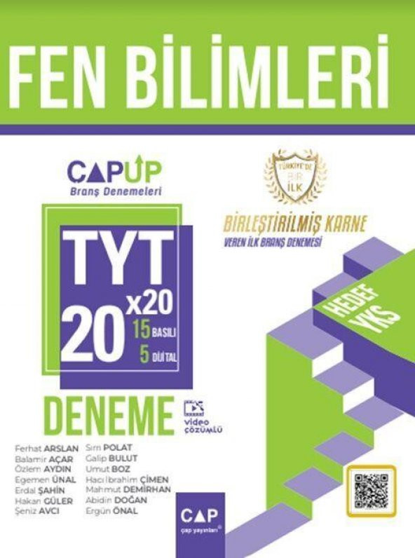 TYT Fen Bilimleri 20 x 20 Up Deneme Çap Yayınları ürün görseli 1