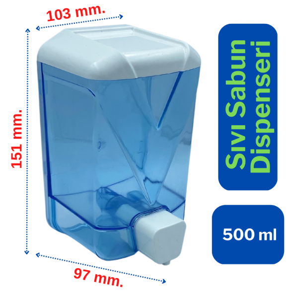 Wespa Plastik Şeffaf Sıvı Sabun Dispenseri 500 ml. x 5 Adet ürün görseli 1