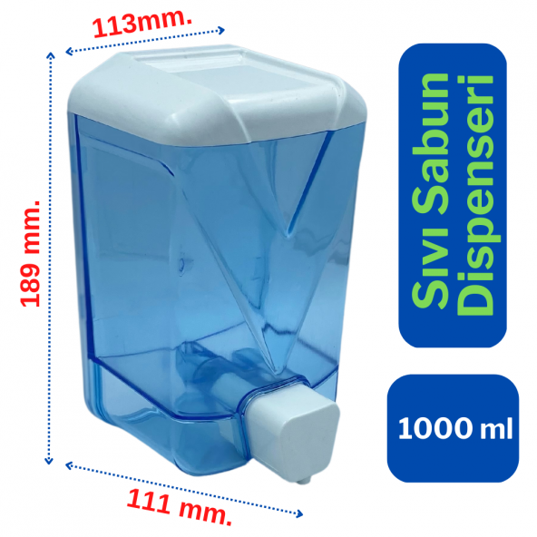Wespa Plastik Şeffaf Sıvı Sabun Dispenseri 1000 ml. x 5 Adet ürün görseli 1
