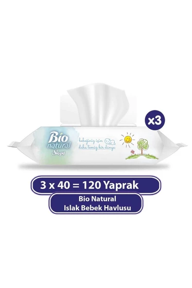 Sleepy Bio Natural Islak Havlu 12 x 40 (480 Yaprak) ürün görseli 1