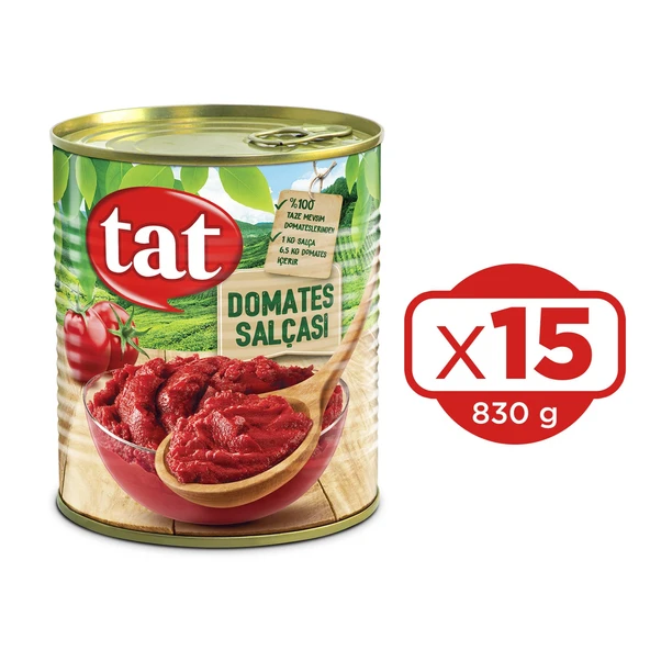 Tat Domates Salçası 830 gr 15 Adet ürün görseli 1