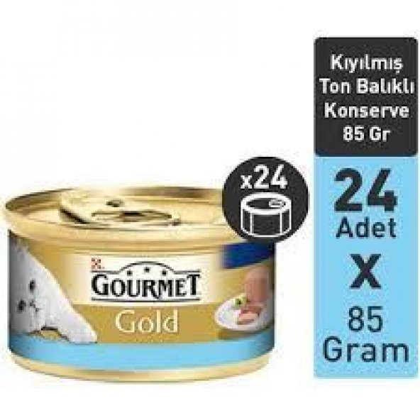 Gourmet Gold Kıyılmış Ton Balıklı Kedi Konservesi 85 Gr x 24 adet ürün görseli 1