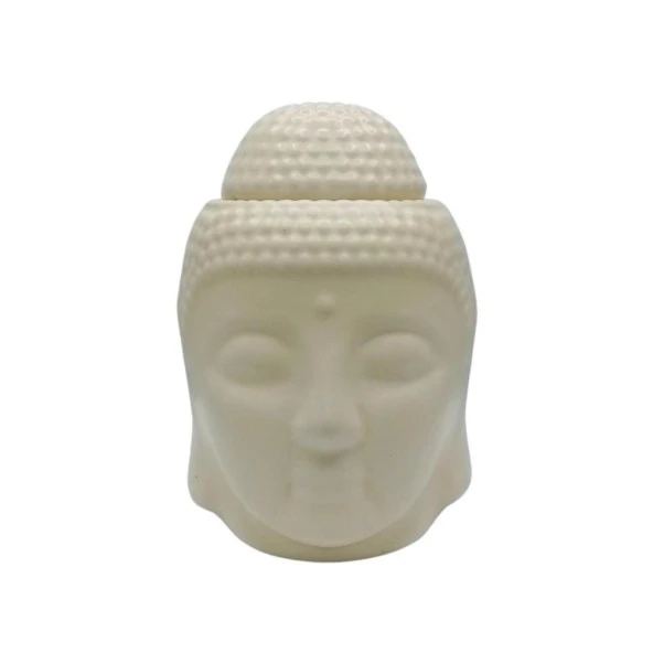 Seramik Buda Buhurdanlık Krem Mat 13cm ürün görseli 1