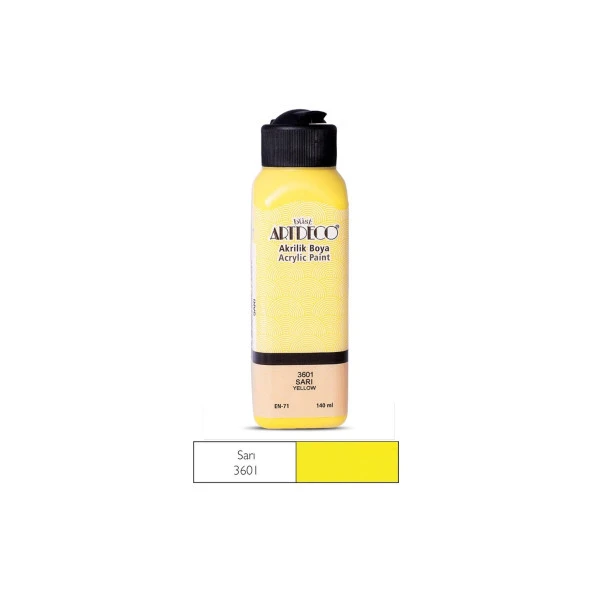 Artdeco Akrilik Boya 140 ML Sarı Akrilik Boya (12 Li Paket) ürün görseli 1