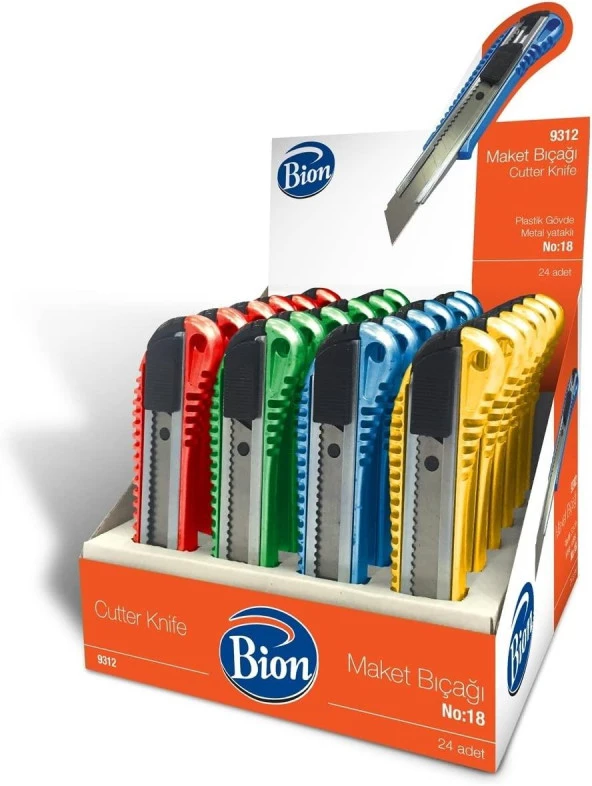 Bion Maket Bıçağı Metal Yataklı Maket Bıçağı (24 Lü Paket) ürün görseli 1