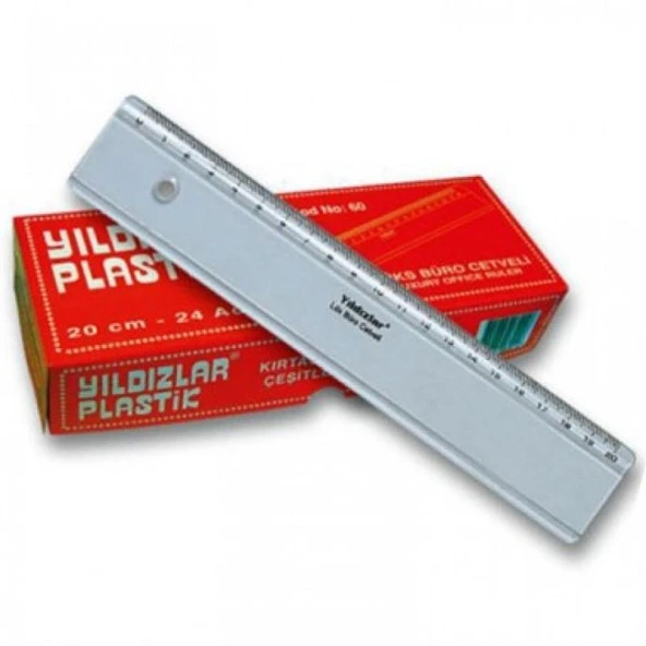 Yıldızlar Standart Cetvel Plastik 20 CM Plastik Cetvel (24 Lü Paket) ürün görseli 1