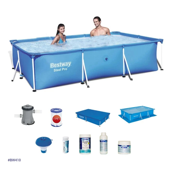 Prefabrik Havuz Seti 259 cm x 170 cm x 61 cm BW410 ürün görseli 1
