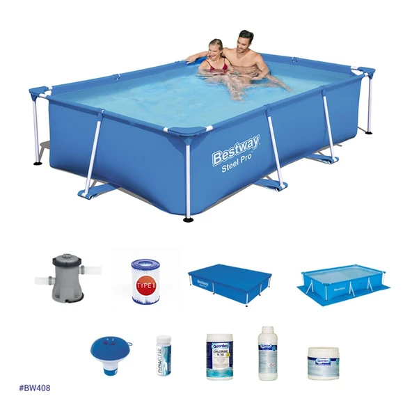 Prefabrik Havuz Seti 259x170x61cm BW408 56403 ürün görseli 1