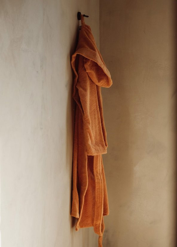 The Mia Fine Cotton TerraCotta Bornoz Small Medium - Resim 2