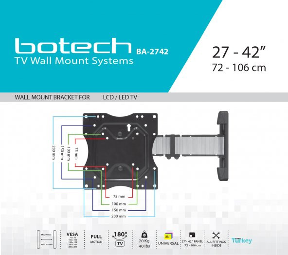 BA-2742 Hareketli Askı Aparatı - Resim 5