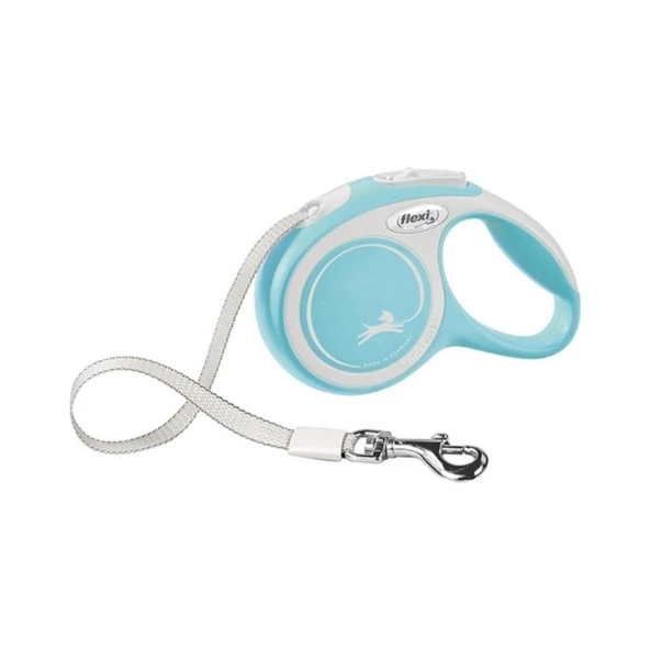 Flexi New Comfort Şerit M 5 Metre Açık Mavi  Otomatik Köpek Gezdirme Tasması ürün görseli 1