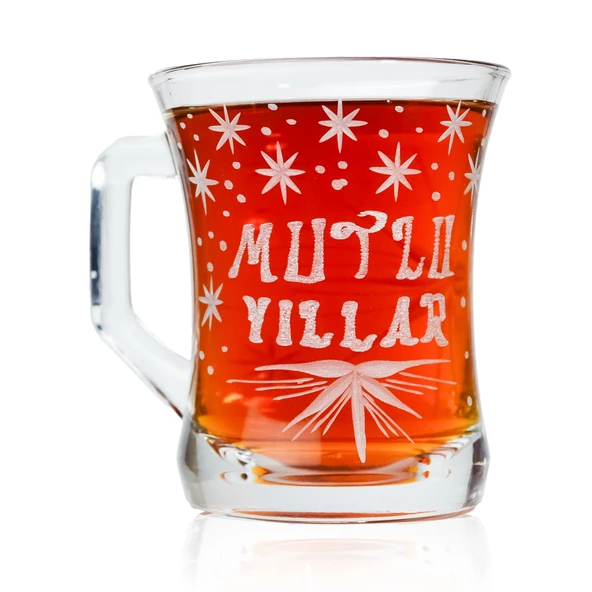 Decocia Yeni Yıl Hediyesi Kişiye Özel Yazılı İsimli Cam Kupa 225CC Handmade ürün görseli 1