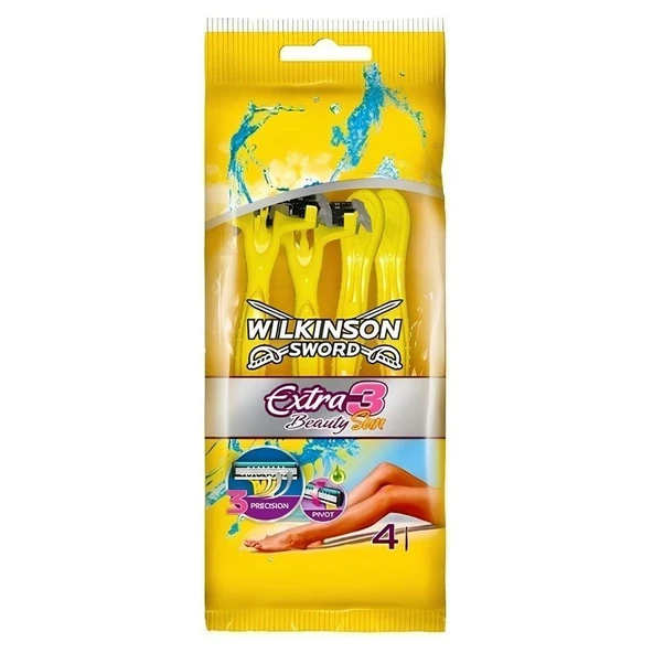 Wilkinson Sword Extra 3 Beauty Sun Kadın Kullan At Tıraş Bıçağı 4 Adet ürün görseli 1