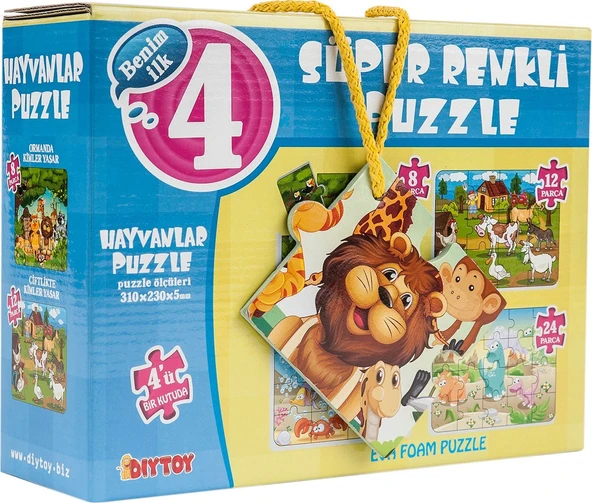 Diytoy Hayvanlar Süper Renkli Puzzle   1481 ürün görseli 1