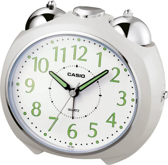 CASIO TQ-369-7DF ALARMLI IŞIKLI BEYAZ ÇALAR MASA SAATİ ürün görseli 1