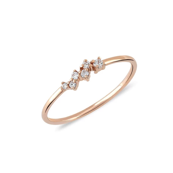 14k Snow Queen Taşlı Altın Yüzük ürün görseli 1