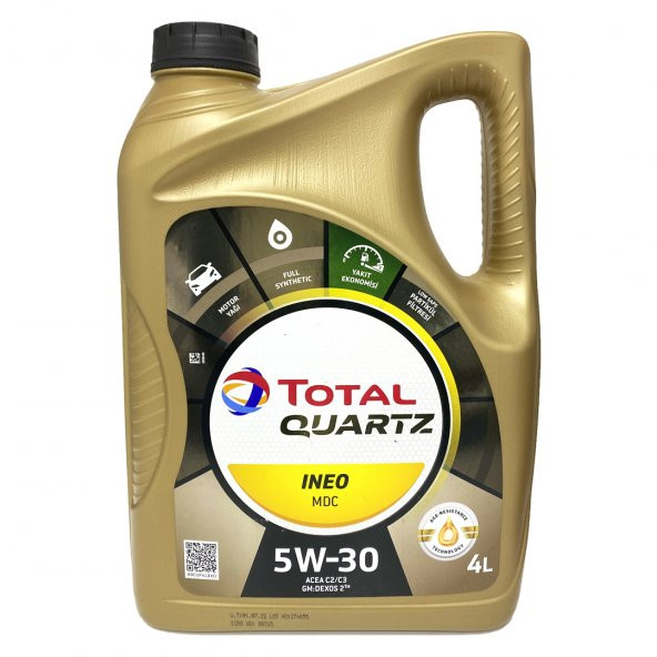 Total Quartz Ineo MDC 5W-30 DPF Sentetik Motor Yağı  4 L ACEA: C2/C3 GM: DEXOS 2 ürün görseli 1