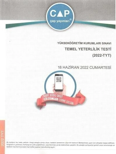 Çap Yayınları 2022 TYT Tıpkı Basım ürün görseli 1