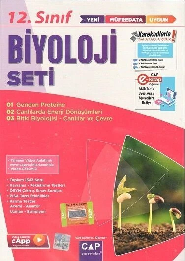 Çap Yayınları 12. Sınıf Biyoloji Anadolu Seti ürün görseli 1