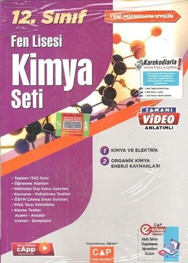 Çap Yayınları 12. Sınıf Fen Lisesi Kimya Seti ürün görseli 1