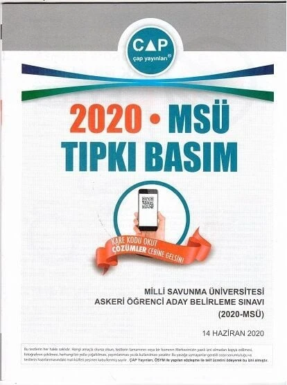 Çap Yayınları Üniversiteye Hazırlık MSÜ 2020 Tıpkı Basım ürün görseli 1