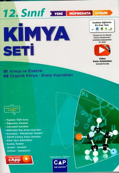 Çap Yayınları 12. Sınıf Kimya Anadolu Seti ürün görseli 1