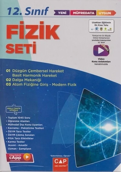 Çap 12. Sınıf Fizik Anadolu Lisesi Seti ürün görseli 1