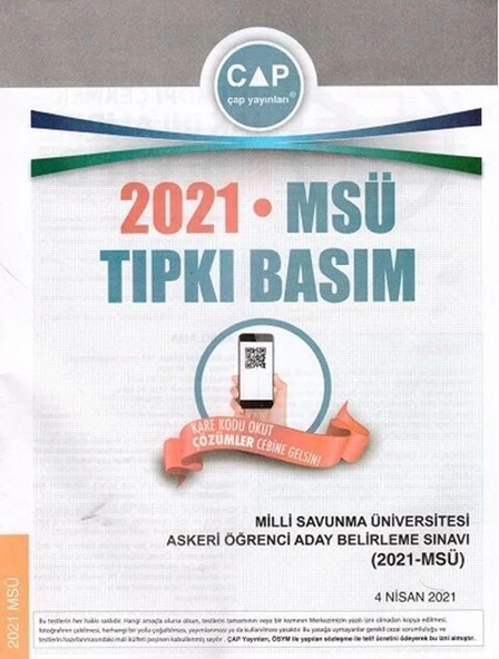 Çap Yayınları 2021 MSÜ Tıpkı Basım ürün görseli 1