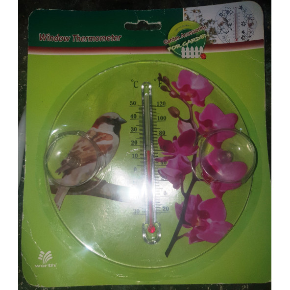 cam termometresi vantuzlu 17 cm -30-50 derece - Resim 2