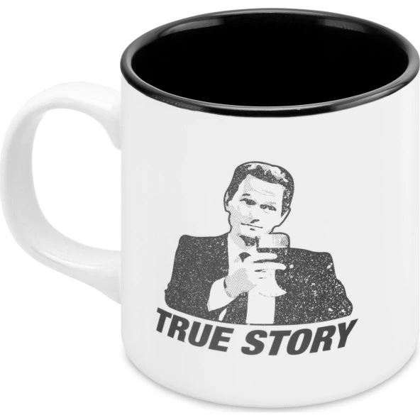 Mabbels Himym / Barney Stinson True Story Dış Beyaz İç Siyah Mug ürün görseli 1