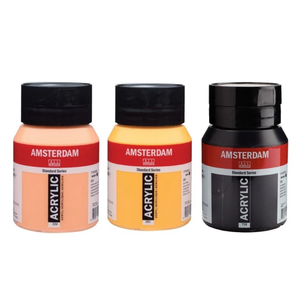 AMSTERDAM AKRİLİK 500 ML 3LÜ SET ürün görseli 1