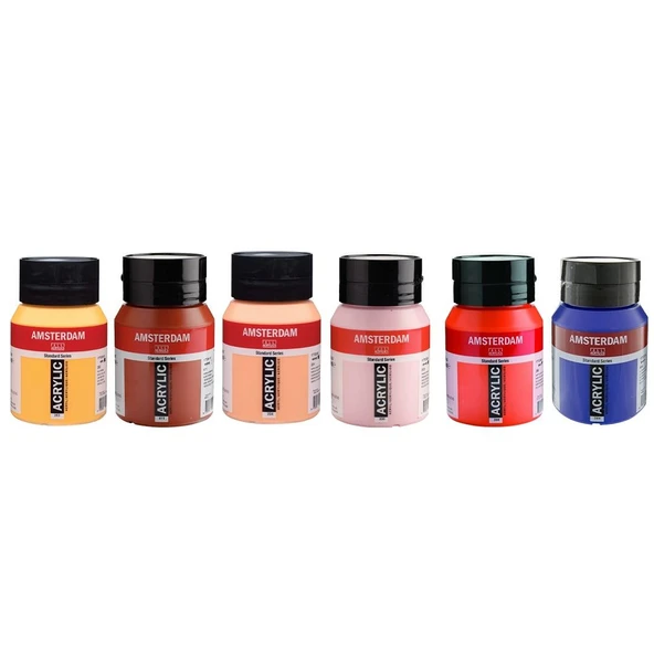AMSTERDAM AKRİLİK 500 ML 6LI SET ürün görseli 1