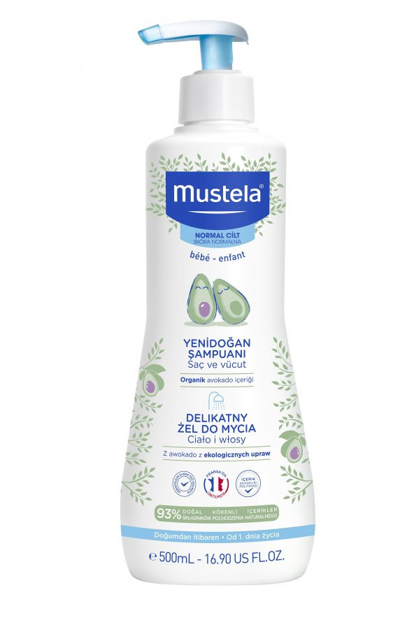 Mustela Gentle Cleansing Yenidoğan Bebek Şampuanı 500 ml ürün görseli 1