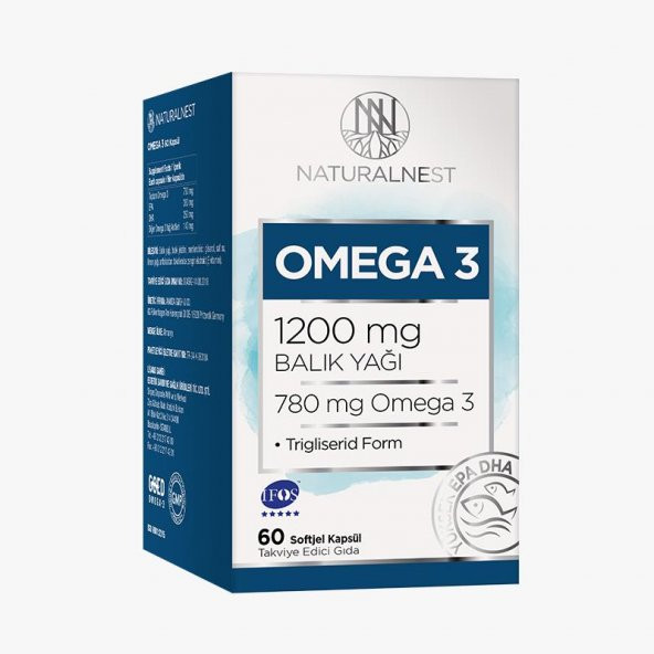 NaturalNest Omega 3 1200 mg 60 Kapsül ürün görseli 1