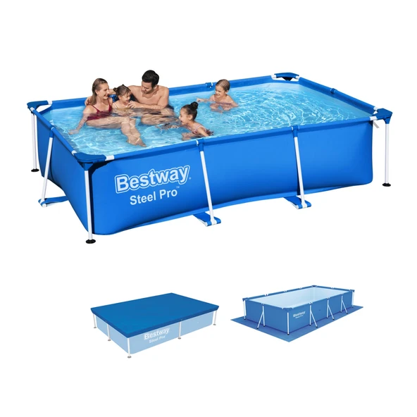 BESTWAY DİKDÖRTGEN PREFABRİK HAVUZ SET BW450 56403 ( 259cm x 170 cm 61cm ) ürün görseli 1