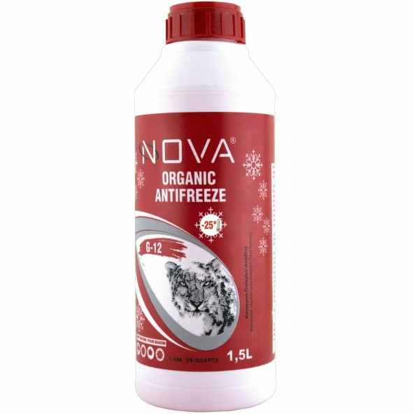 Nova -25 Derece Organik Kırmızı G12 Antifriz 1.5 Litre ürün görseli 1