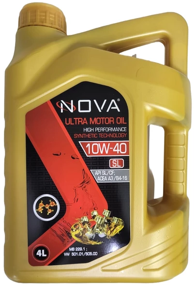Nova 10W-40 4 Litre Motor Yağı Benzin, Lpg, Dizel (Üretim 2025) ürün görseli 1