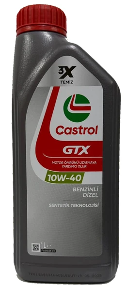 CASTROL GTX 10W-40 A/B Yarı Sentetik Motor Yağı 1 Litre ürün görseli 1