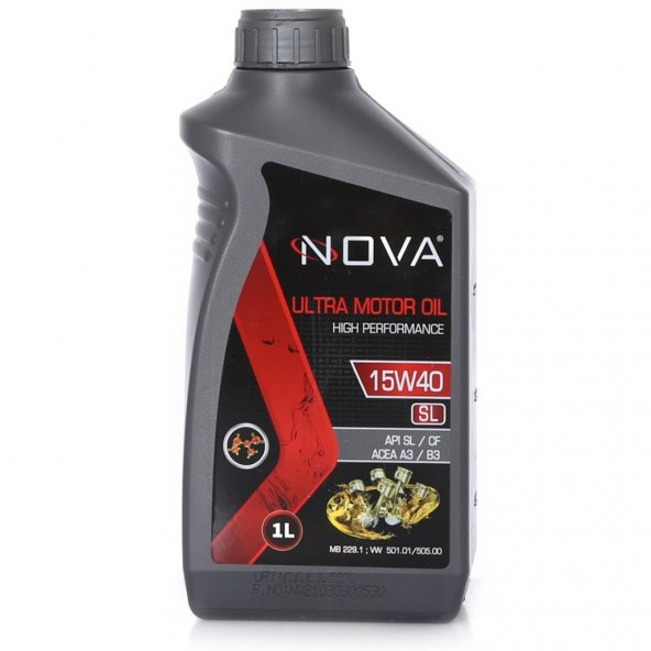 Nova 15W-40 SL Motor Yağı 1 Litre - Benzin, Lpg ve Dizel Araç ürün görseli 1