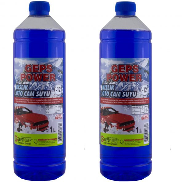 GepsPower -12 Derece Antifrizli Oto Cam Suyu 1 Litre (2 ADET) ürün görseli 1