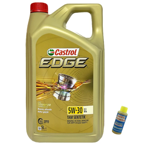 Castrol Edge 5W-30 LL Tam Sentetik Dpf Motor Yağı 5 Litre + Cam Sabunu 80 Ml ürün görseli 1