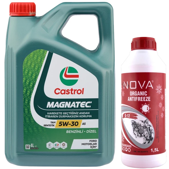 Castrol Magnatec A5 5W-30 Motor Yağı 4 Litre + K. Antifriz 1.5 L ürün görseli 1