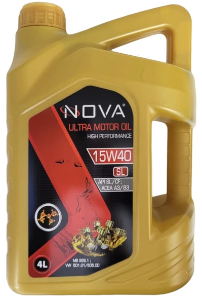 Nova 15W-40 SL Motor Yağı 4 Litre - Benzin, Lpg ve Dizel Araç ürün görseli 1