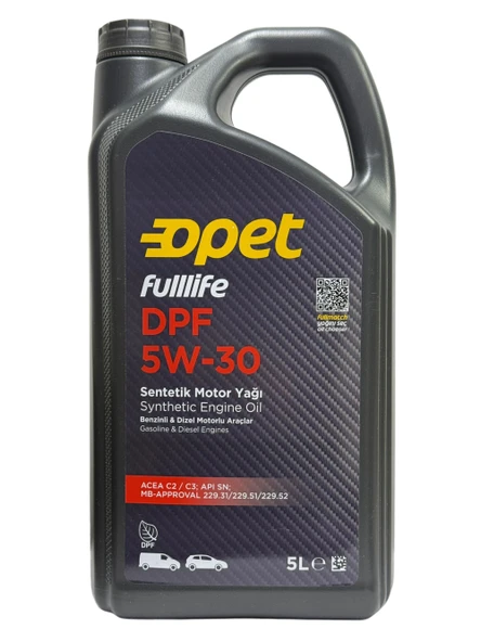 Opet Fulllife Dpf 5W-30 Sentetik Motor Yağı 5 Litre ürün görseli 1