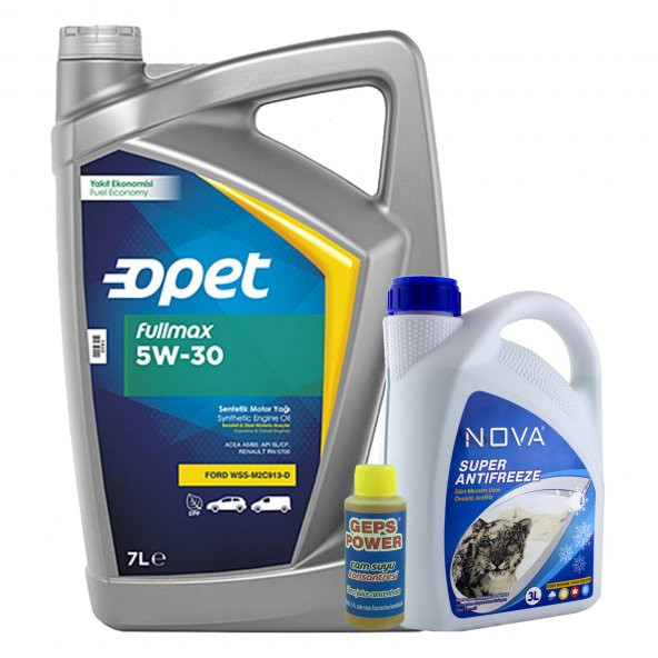 Opet Fullmax 5W-30 Sentetik Motor Yağı 7 L + 3 L Antifriz ürün görseli 1