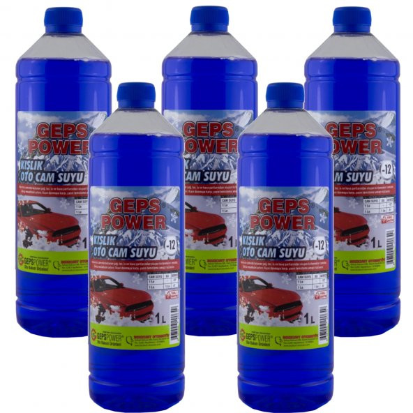 GepsPower -12 Derece Antifrizli Oto Cam Suyu 1 Litre (5 ADET) ürün görseli 1
