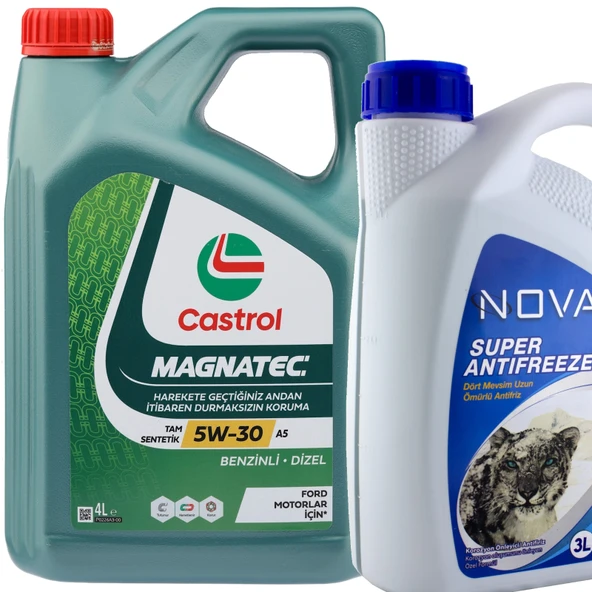 CASTROL Magnatec A5 A5 5W-30 Motor Yağı 4 Litre + Y. Antifriz 3 L ürün görseli 1