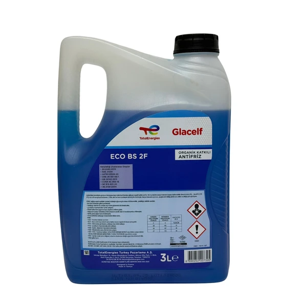 Total Glacelf Eco Bs 2F Organik Mavi Antifriz 3 Litre Konsantre ürün görseli 1